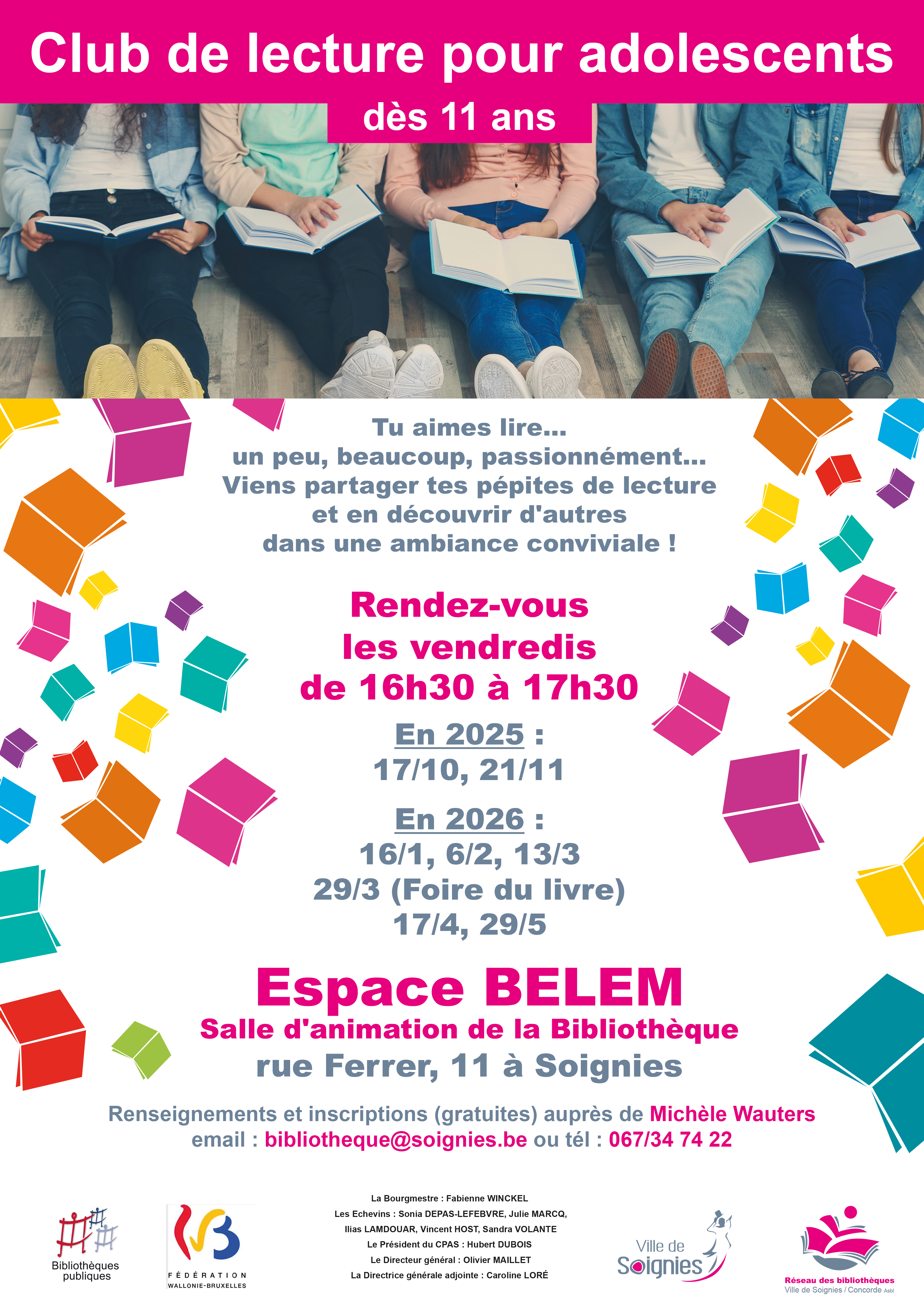 Club de lecture pour adolescents 