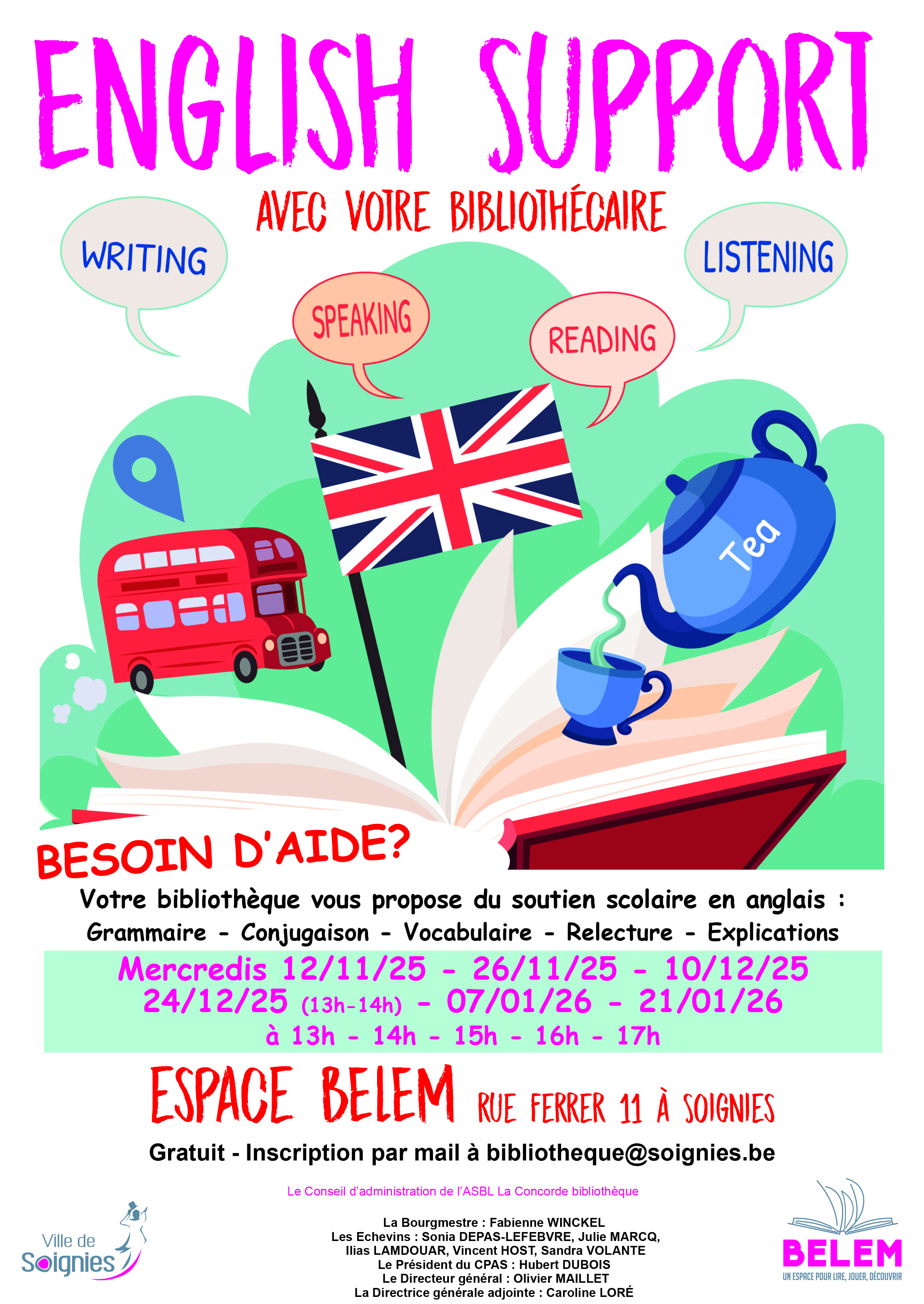 English support avec votre bibliothcaire